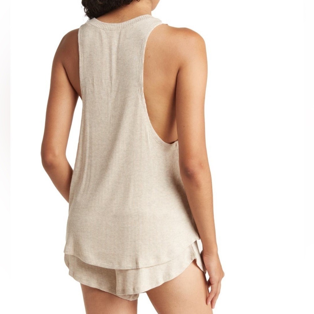 EBERJEY Elon The Muscle Tank Sleep Shirt, Beige/Oatmeal, Luxury, Large 10/12 NWT - Picture 3 of 3